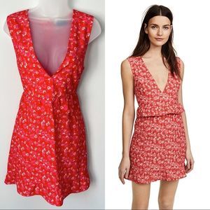 NIGHTWALKER | Gorgeous Red Floral Ruffle Dress